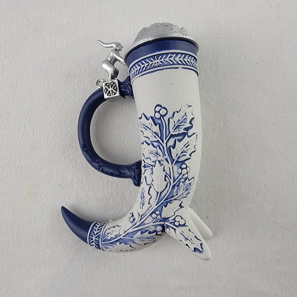 Hallmark Keepsake 2024 Beer Stein Christmas Ornament Tom Best Blue White QG02501 - Picture 2 of 7